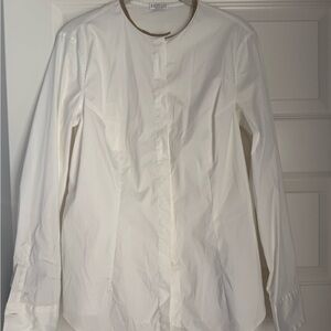 Brunello Cucinelli White Long Sleeve Button-Up Shirt